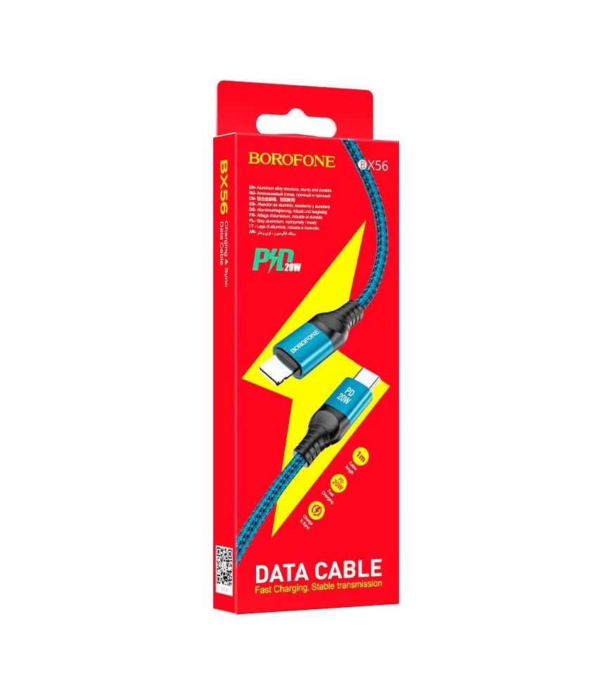 Cable Tipo C a Lightning - 1 metro - Trenzado - Borofone