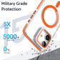 iPhone 16 Plus - Case MagSafe - Stand Cámara - Clear Orange