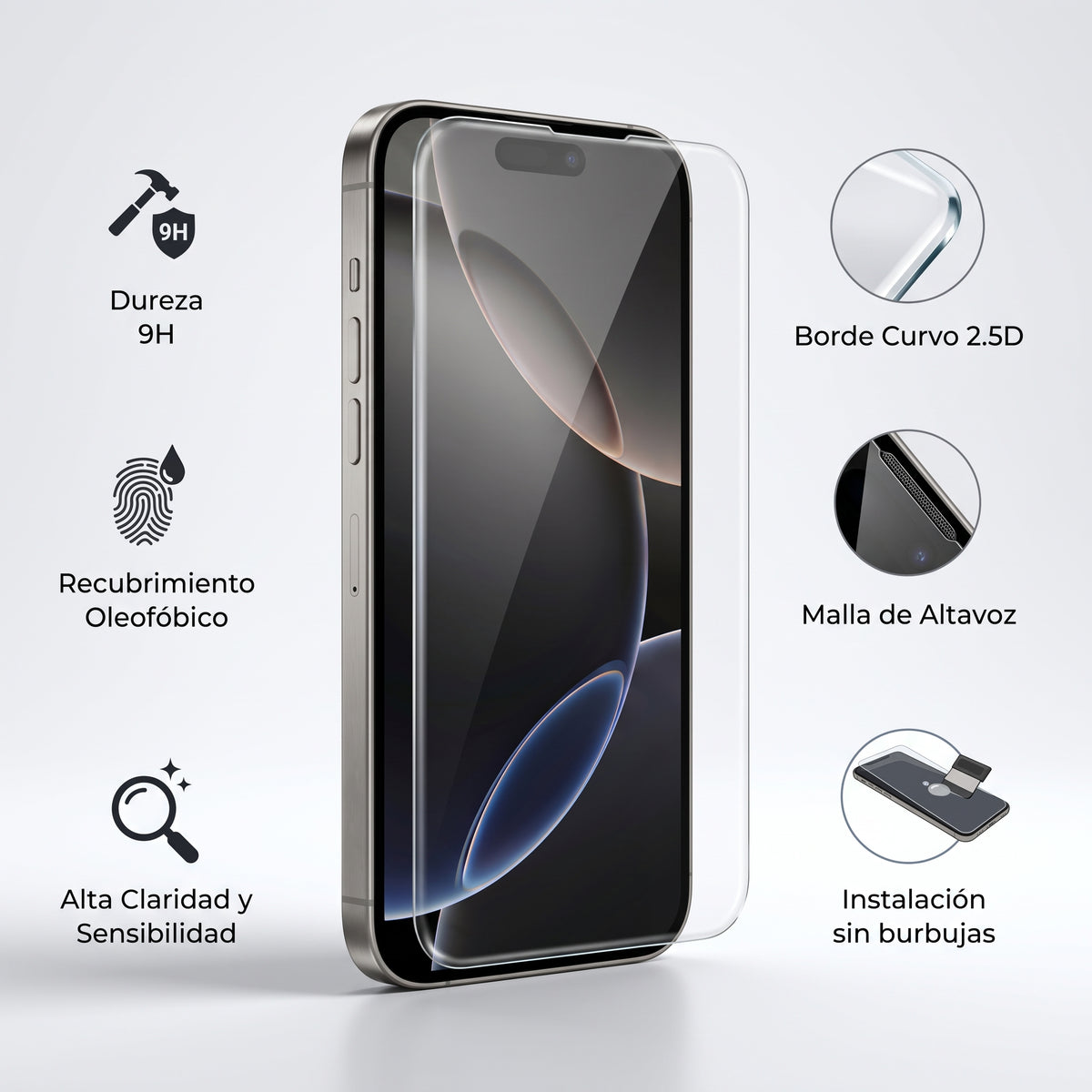 iPhone 18 Pro Max - Vidrio Templado Premium - Borderless - Infinity Glass