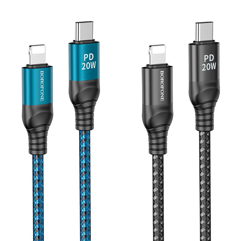 Cable Tipo C a Lightning - 1 metro - Trenzado - Borofone