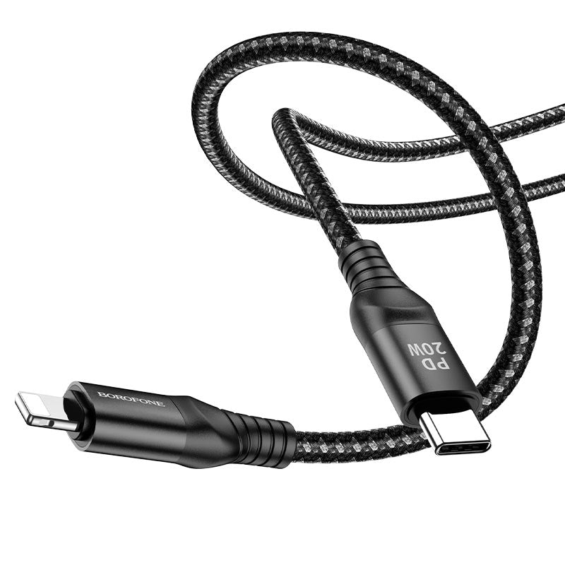 Cable Tipo C a Lightning - 1 metro - Trenzado - Borofone