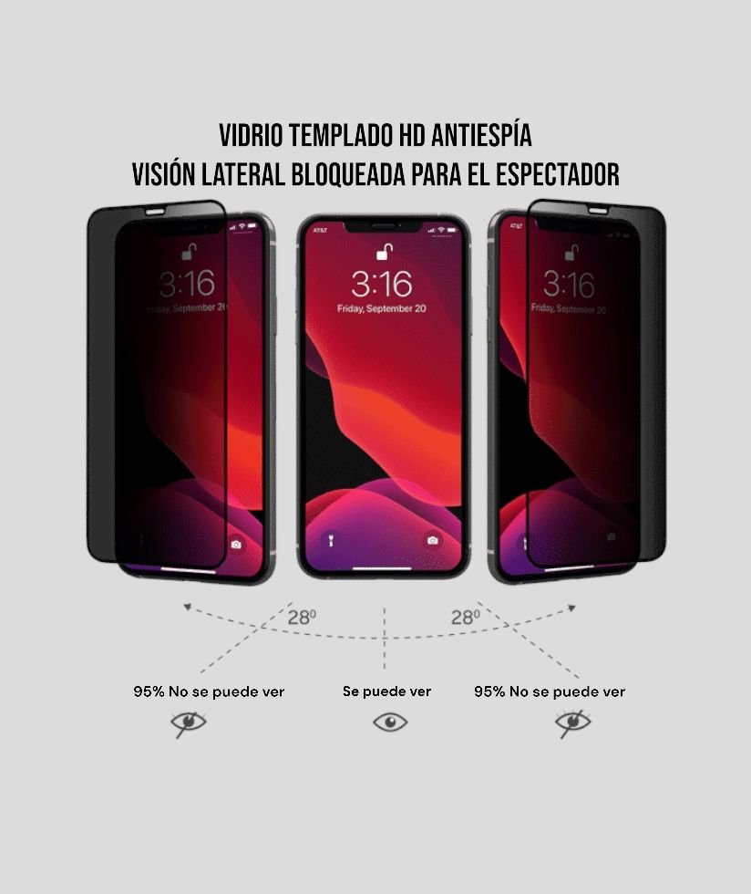 iPhone 14 Plus - Vidrio Templado - Anti Espía HD