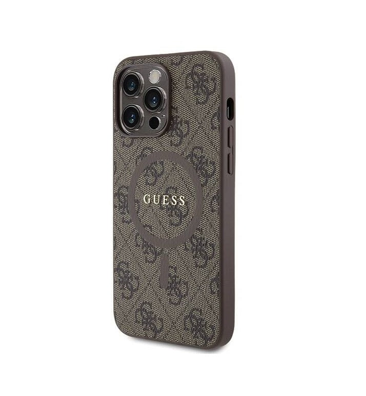 iPhone 15 Pro Max - Case Guess - Metal logo - Magsafe - Marrón - Guess