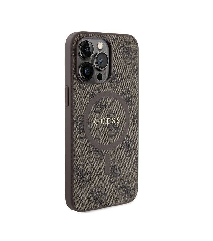 iPhone 15 Pro Max - Case Guess - Metal logo - Magsafe - Marrón - Guess