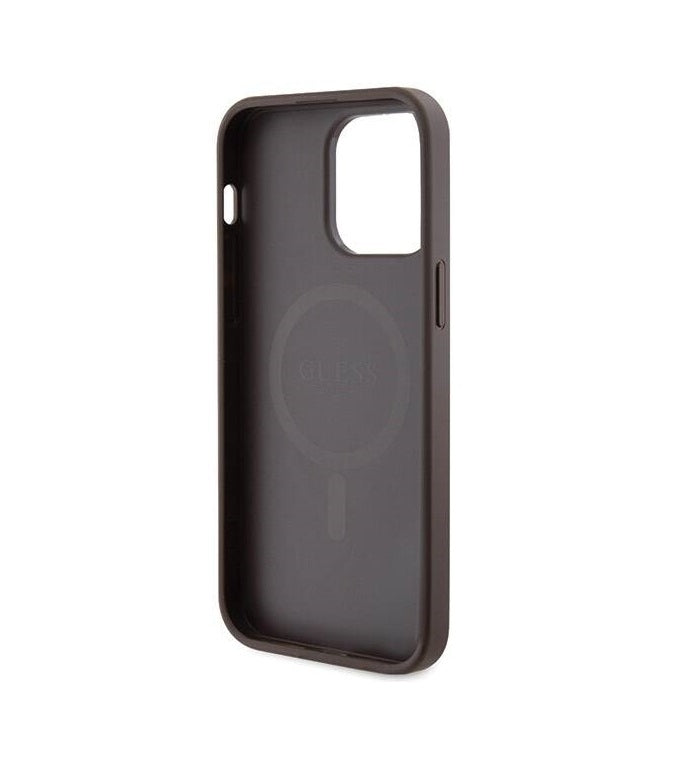 iPhone 15 Pro Max - Case Guess - Metal logo - Magsafe - Marrón - Guess