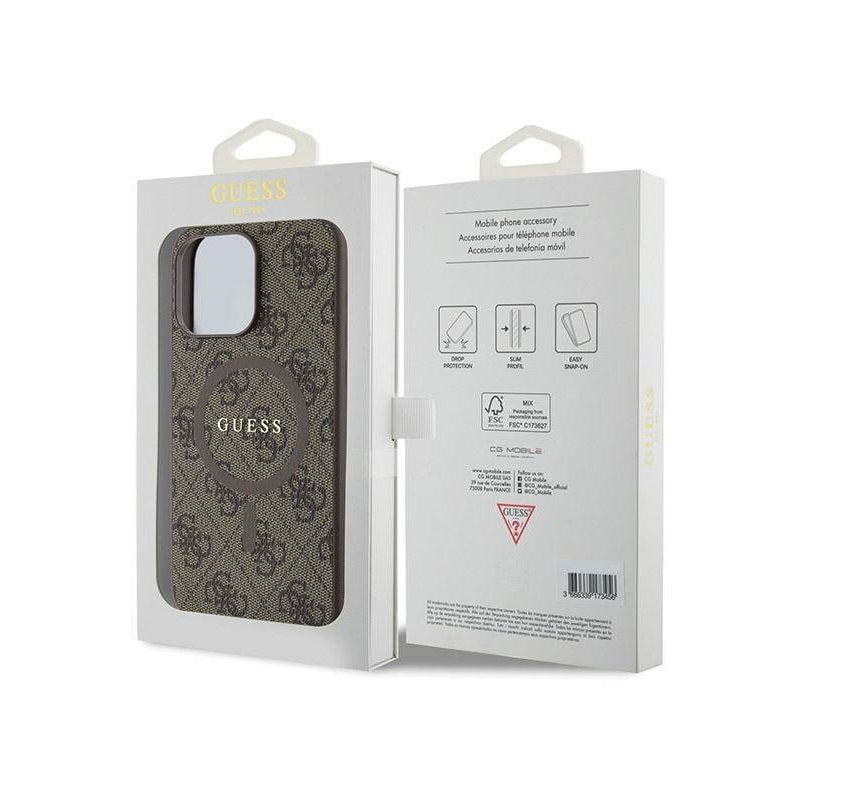 iPhone 15 Pro Max - Case Guess - Metal logo - Magsafe - Marrón - Guess