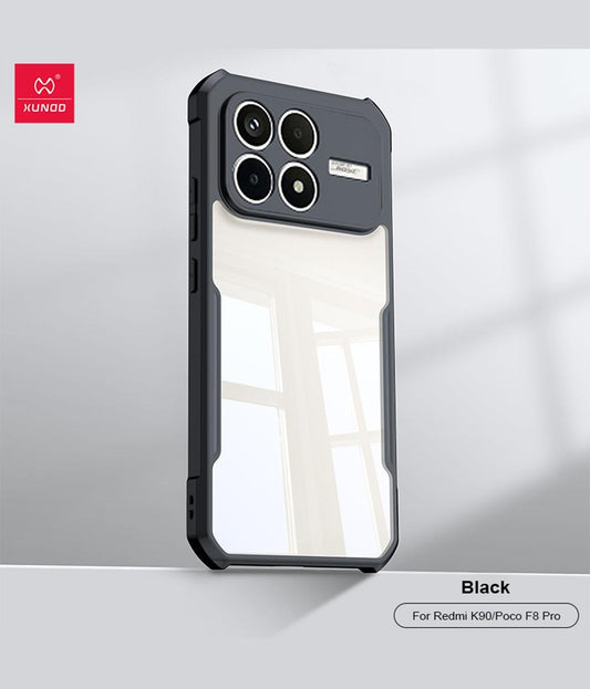 Poco F8 Pro 5G - Funda Antishock con AirBag - Transparente / Negro - Xundd