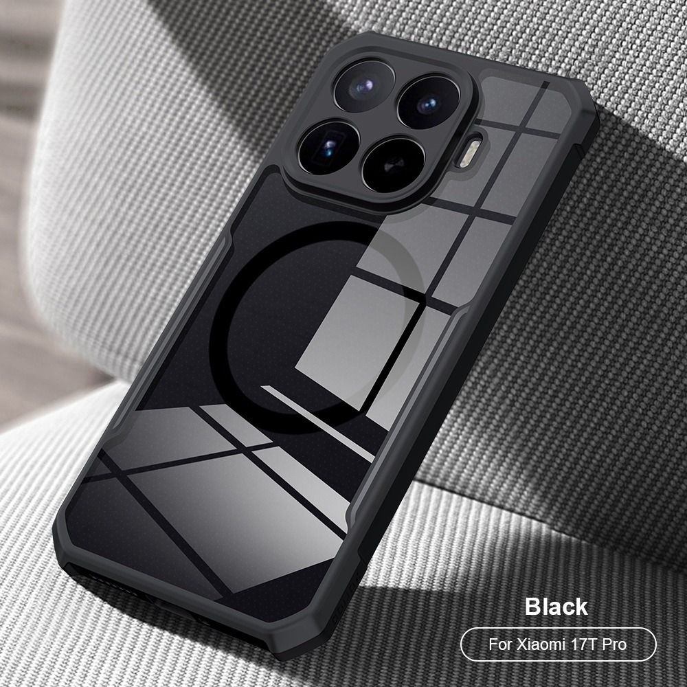 Xiaomi 17T Pro - Funda Antishock con AirBag - MagSafe - Transparente / Negro - Xundd