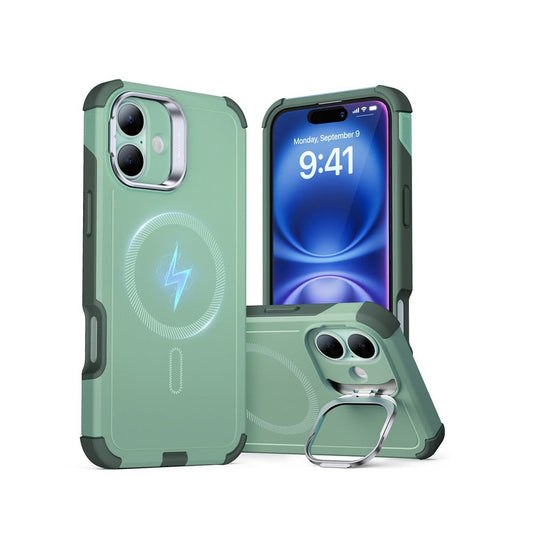 iPhone 16 - Cyber Tough - MagSafe (HaloLock) - Soporte en Cámara - Verde Claro