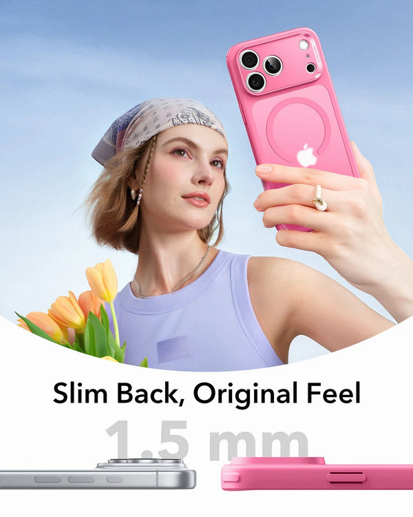 iPhone 17 Pro Max - Funda Hybrid (Con Control de Cámara) - MagSafe - Rosa Chicle - ESR