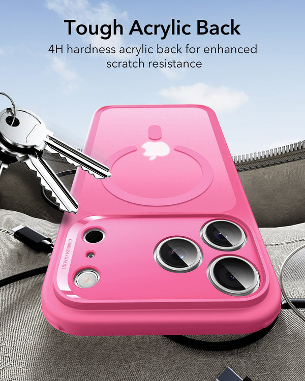 iPhone 17 Pro Max - Funda Hybrid (Con Control de Cámara) - MagSafe - Rosa Chicle - ESR