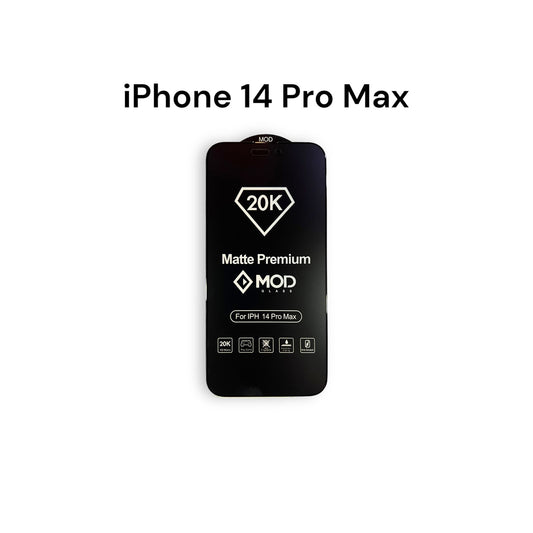 iPhone 14 Pro Max - Vidrio Templado Mate - 20K Premium