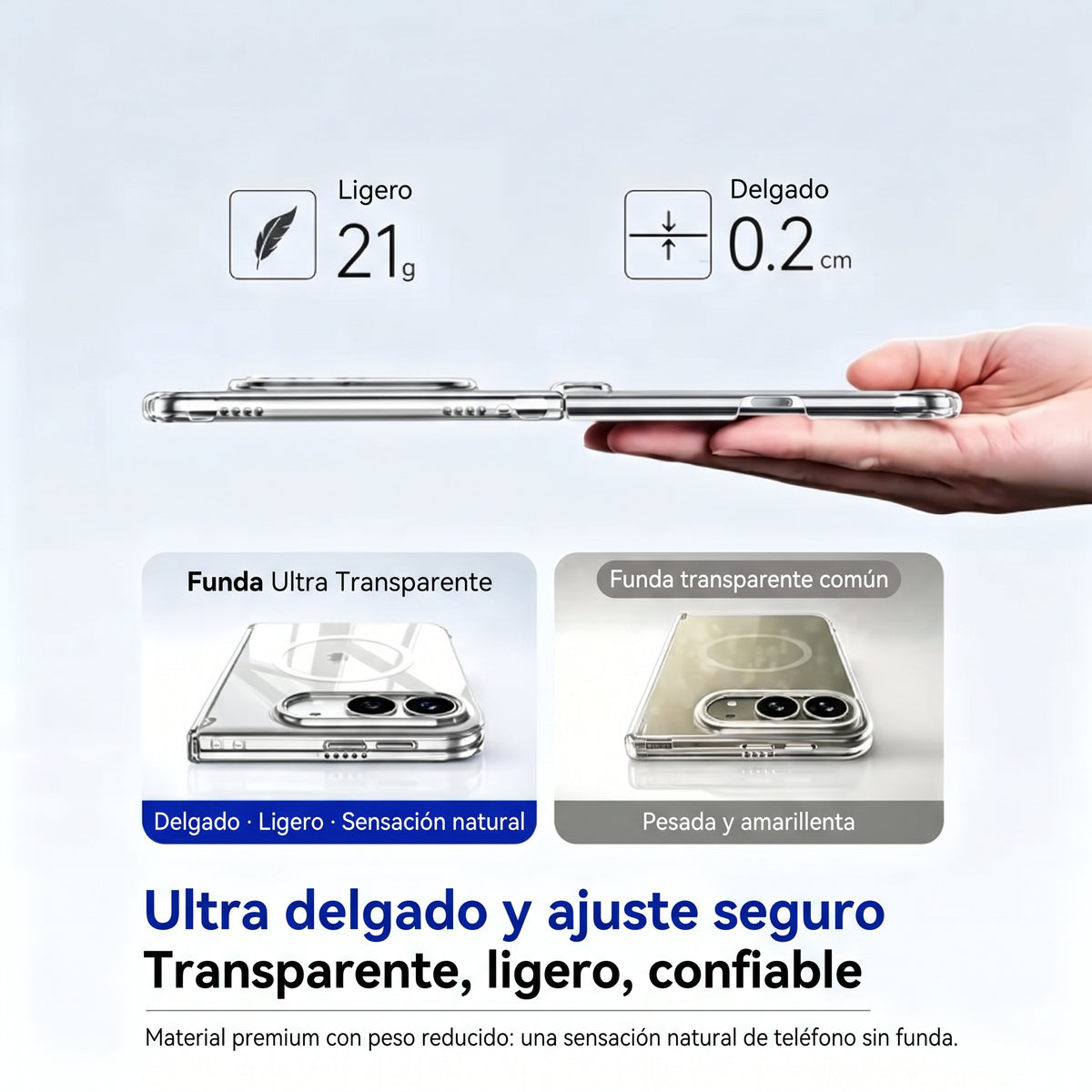 iPhone Duo - Funda Transparente Ultra Slim - MagSafe