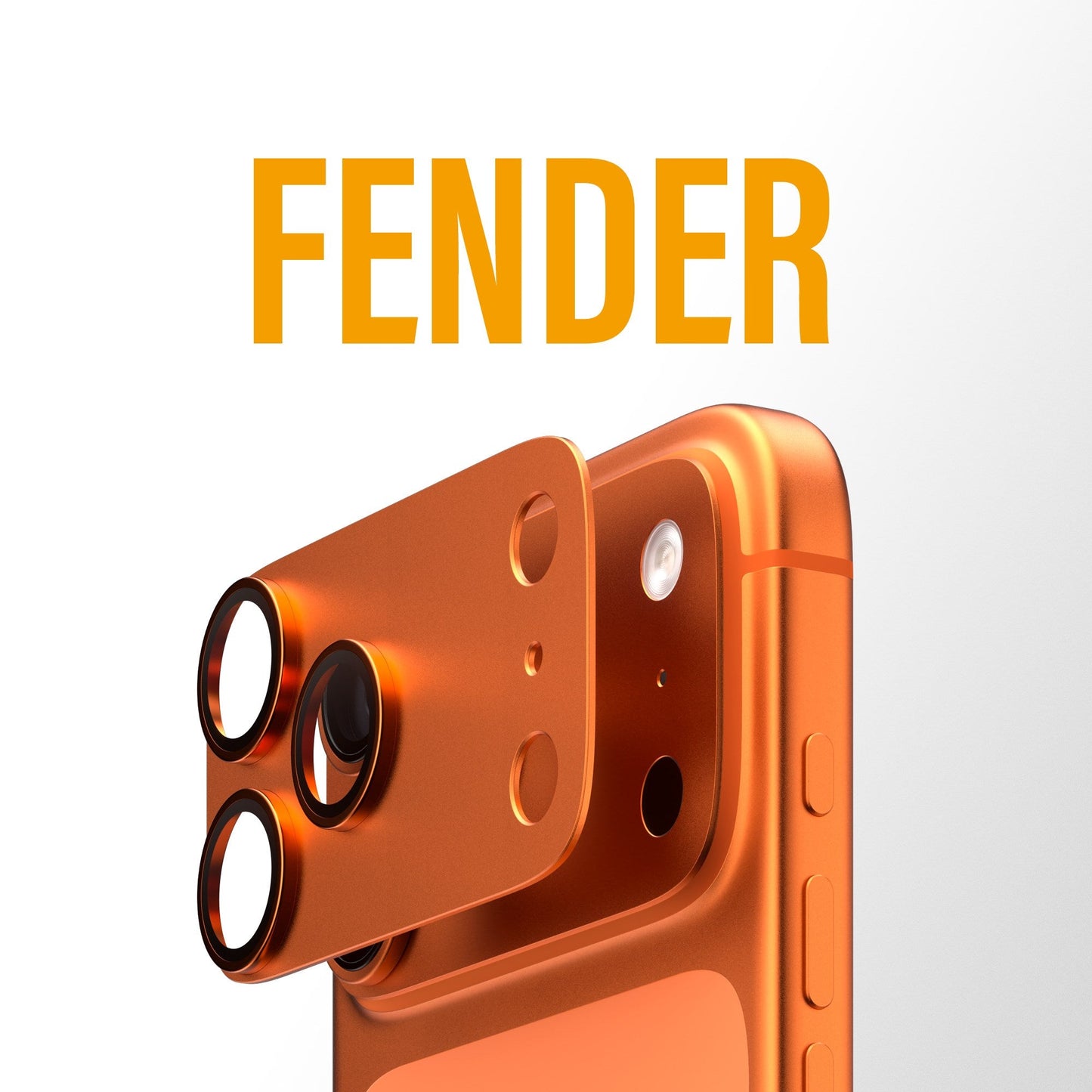 iPhone 17 Pro Max - Protector de Cámara 360° - Aluminio - Anti Reflejo - Naranja Cósmico