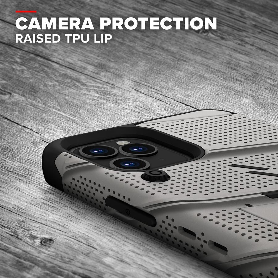 iPhone 12 | 12 Pro - Gray & Black - Bolt Series - Zizo