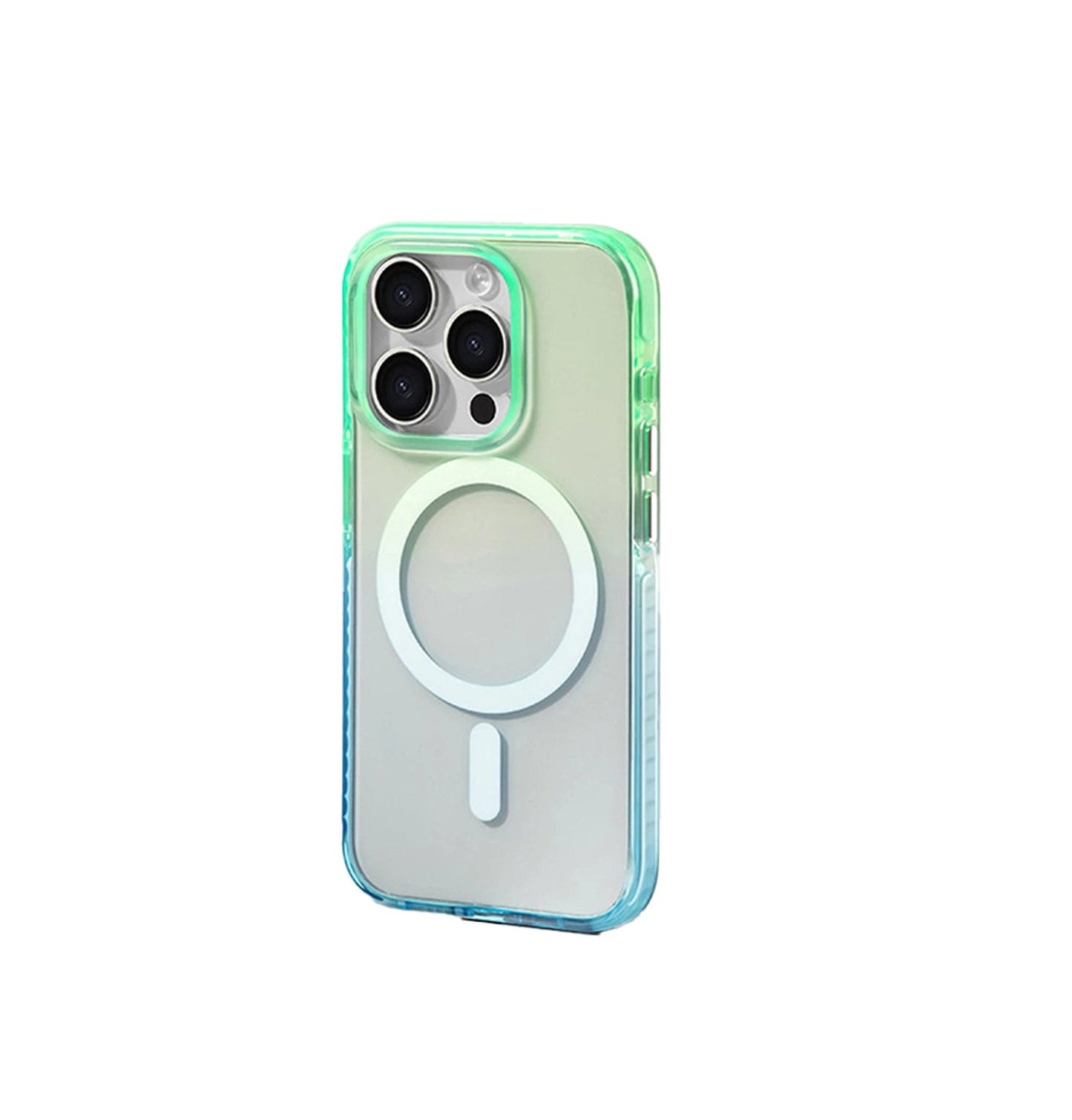 iPhone 16 Pro - Ombre Clear Series - MagSafe - Verde Menta / Turquesa