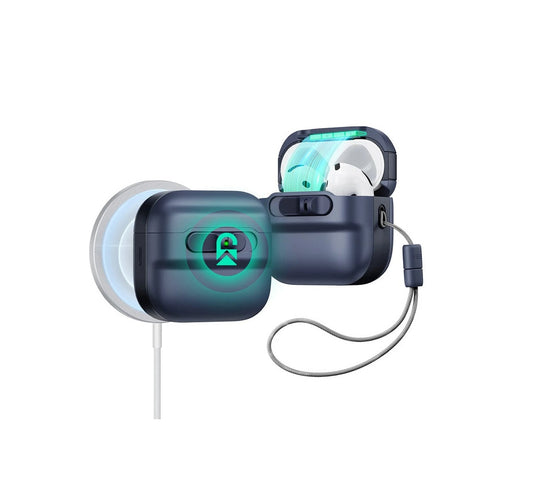 AirPods 4 - Case Flick Lock - Pulse MagSafe (HaloLock) - Azul Marino