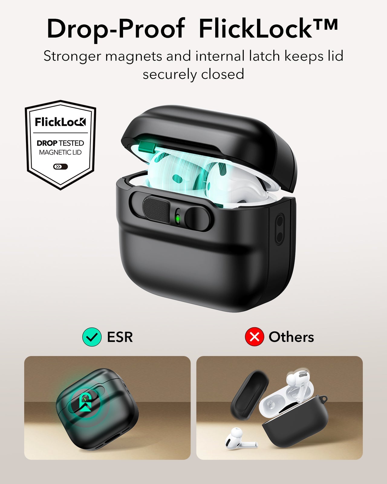 AirPods 4 - Case Flick Lock - Pulse MagSafe (HaloLock) - Azul Marino