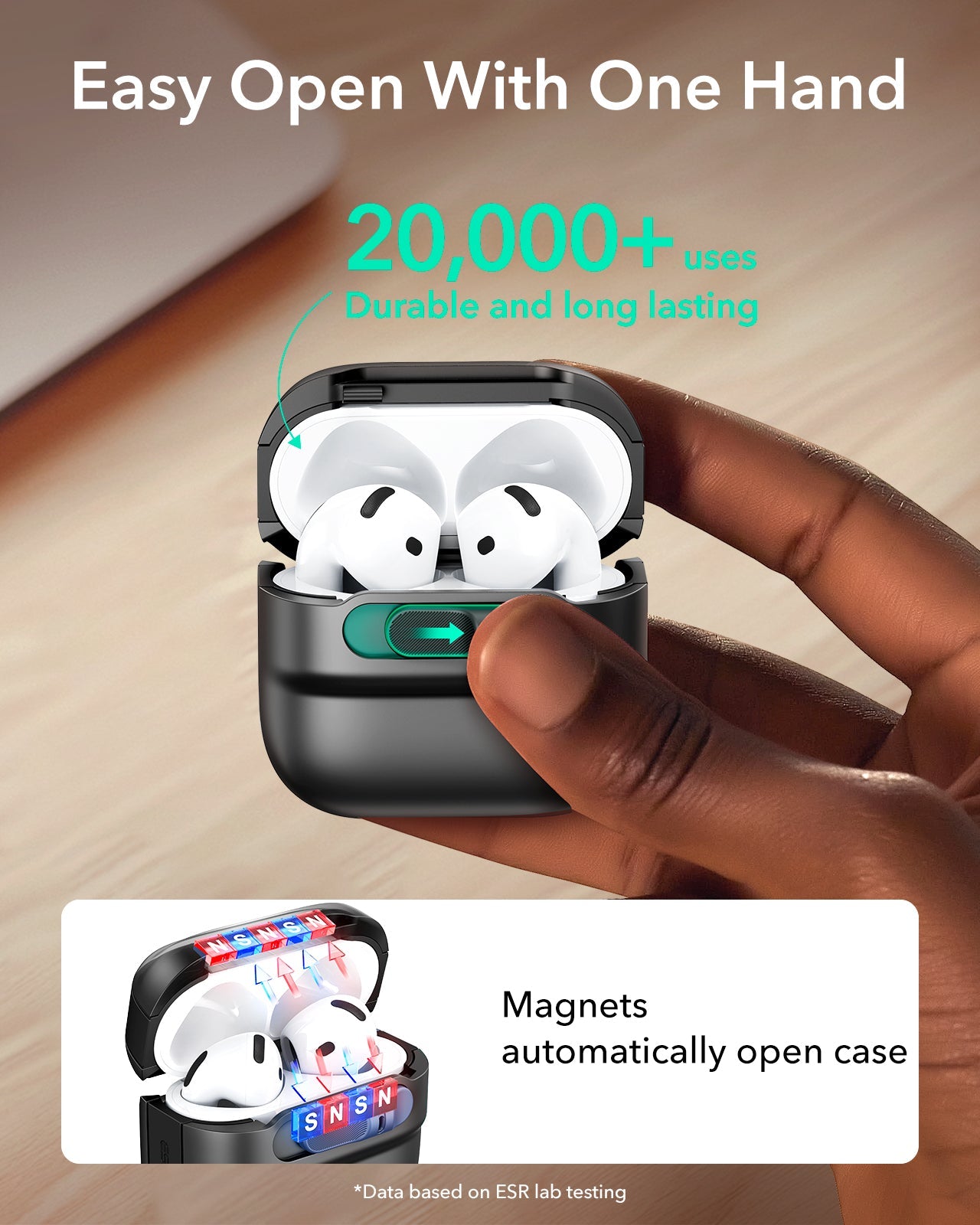 AirPods 4 - Case Flick Lock - Pulse MagSafe (HaloLock) - Azul Marino