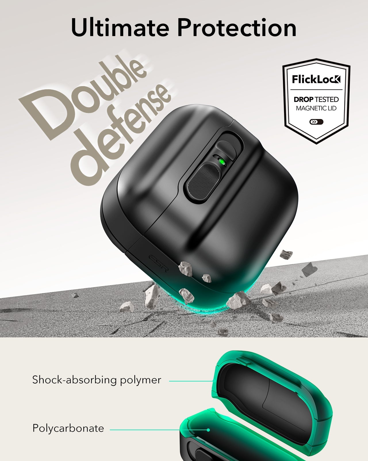 AirPods 4 - Case Flick Lock - Pulse MagSafe (HaloLock) - Azul Marino