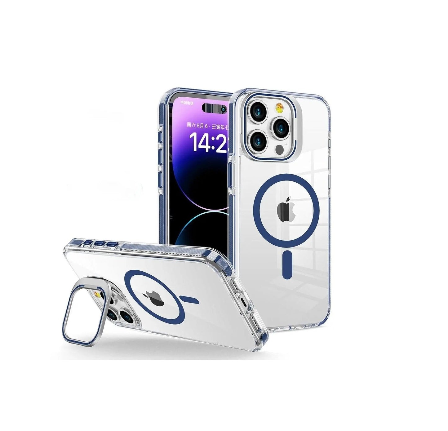 iPhone 15 Pro - Stand Cámara - Magsafe - iPhone 15 Pro - Clear Blue