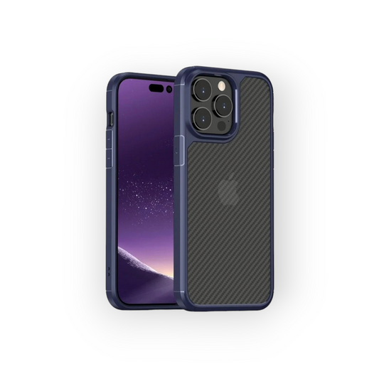 iPhone 14 Pro Max - Raco Fibra de carbono - Azul - Skintek