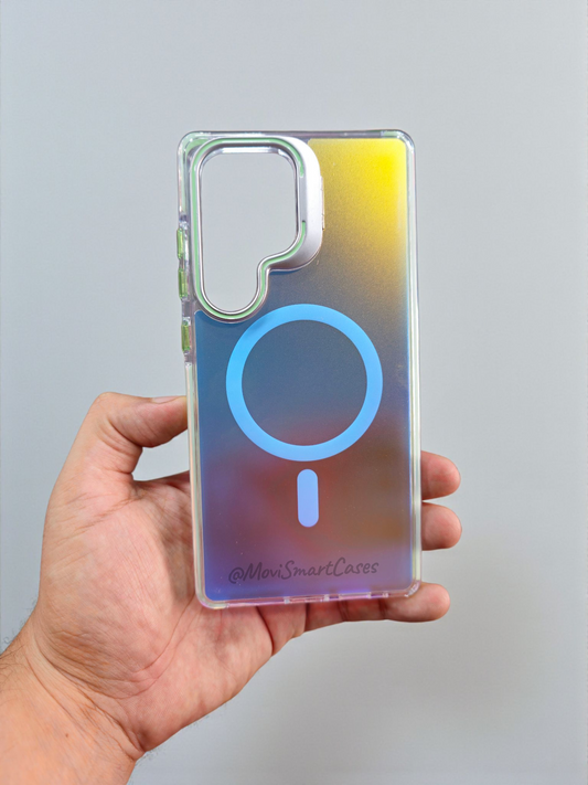 Samsung S25 Ultra - Funda Iridiscente - MagSafe - Soporte en Cámaras - Turquesa