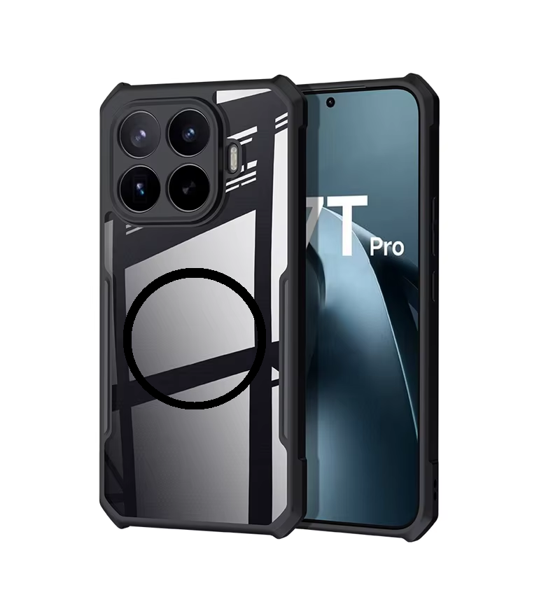 Xiaomi 17T Pro - Funda Antishock con AirBag - MagSafe - Transparente / Negro - Xundd