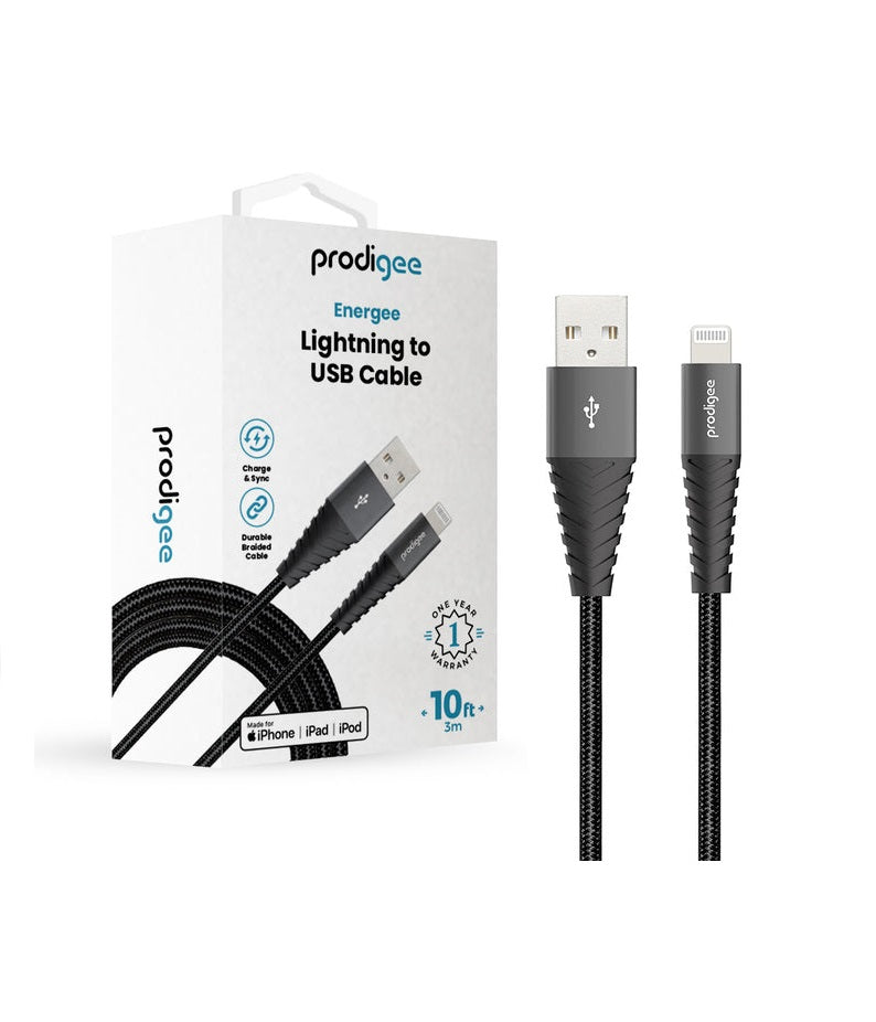 Cable de 3 metros - Energee - USB a Lightning - Prodigee – MoviSmart Cases