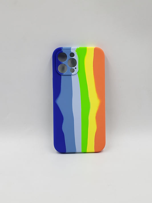 iPhone 12 Pro Max - Silicone Cases - Arcoiris con protector de cámara