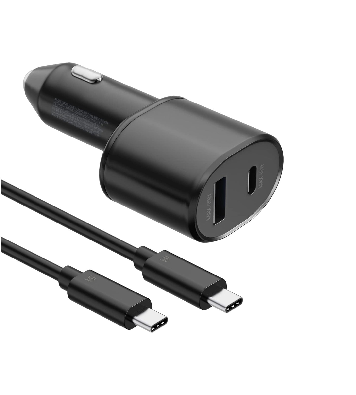Cargador de auto - Dual Port (45W & 15W) Super Carga Rápida 2.0 - Samsung
