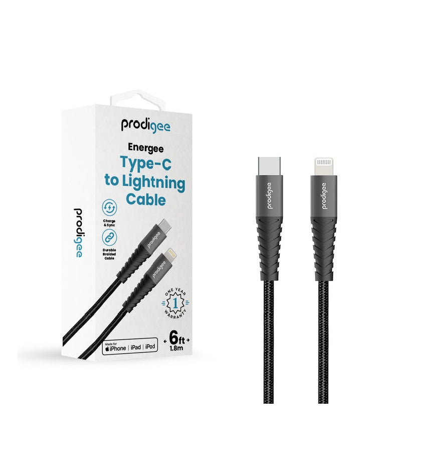 Cable de 1.8 metros - Energee - Tipo C a Lightning - Prodigee ...