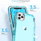 iPhone 12 Pro Max - Case 3 en 1 Antishock - Turquesa