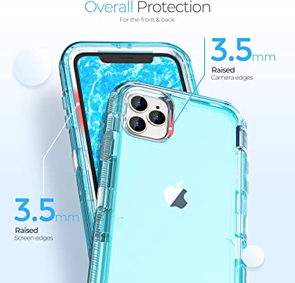 iPhone 12 Pro Max - Case 3 en 1 Antishock - Turquesa