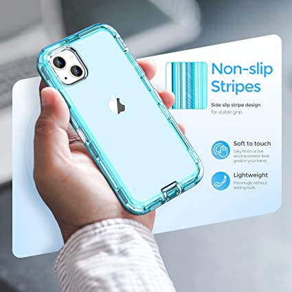 iPhone 13 - Cases 3 en 1 Antishock - Turquesa