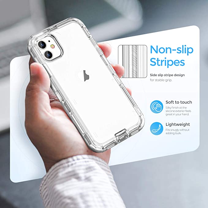 iPhone 12 | 12 Pro - Case 3 en 1 Antishock - Transparente