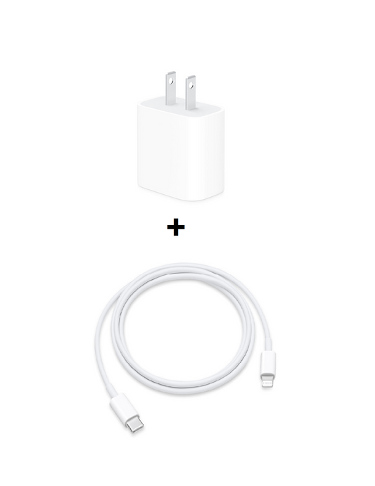 Pack Adaptador 20W +  Cable USB - C a Lightning (1 metro) - Original - Apple