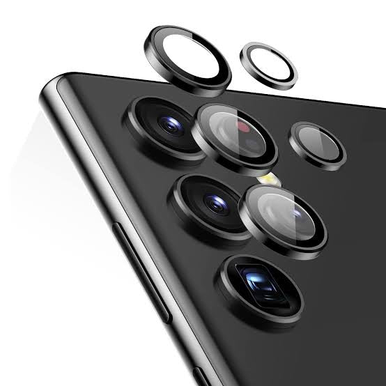 Samsung S22 Ultra - Protector de Cámaras de Aluminio - Negro