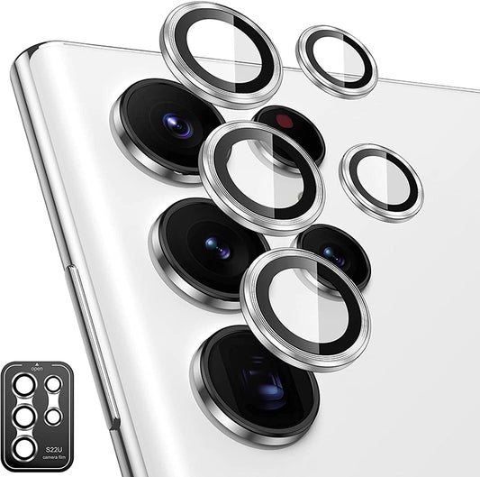 Samsung S22 Ultra - Protector de Cámaras de Aluminio - Plata
