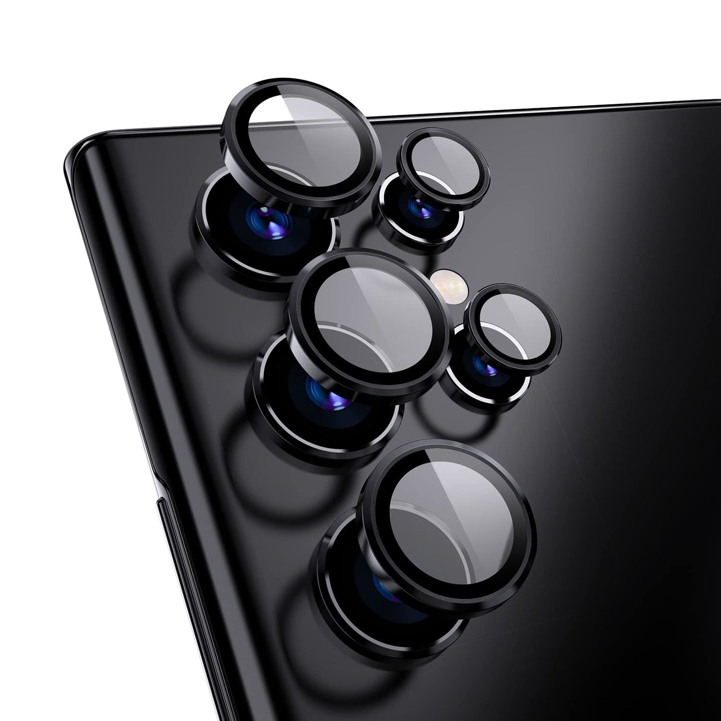 Samsung S22 Ultra - Protector de Cámaras de Aluminio - Negro