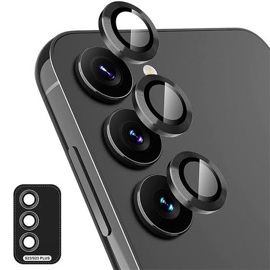 Samsung S23 | S23 Plus - Protector de Cámaras de aluminio - Negro